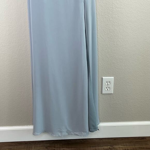 Anthropologie Show Me Your Mumu Emma Blue Off Shoulder Maxi Dress XS/SM NWT - Picture 7 of 16